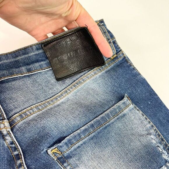 Dsquared2 Jeans Mens 46 Blue Wash Distressed Straight Relaxed Paint Splatter - Picture 9 of 12